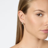 Mini orecchini cristallo foglia Daphne - Oro - Sodini Bijoux