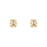 Mini orecchini cristallo foglia Daphne - Oro - Sodini Bijoux