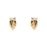 Orecchini baguette foglia Daphne - Oro - Sodini Bijoux