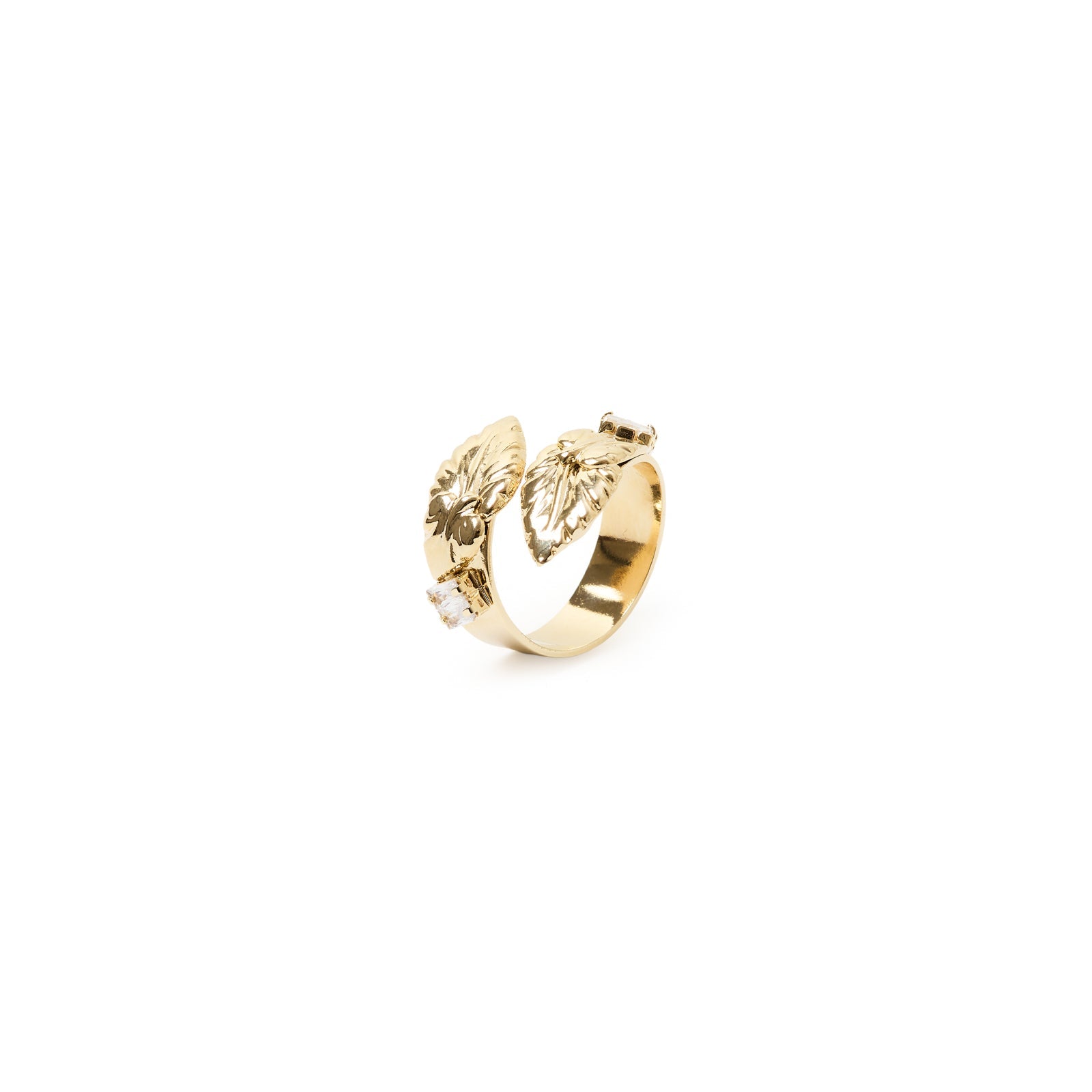 Anello contrariè foglie Daphne - Oro - Sodini Bijoux