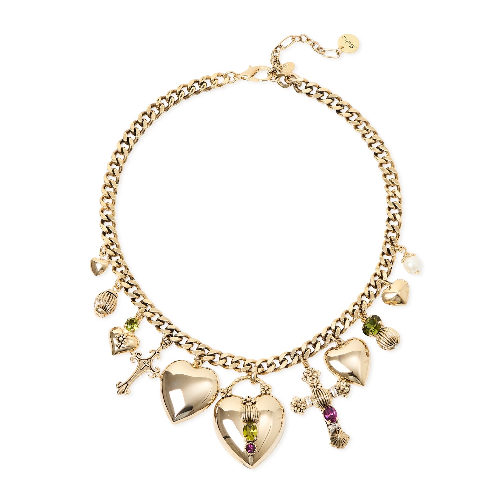 Collana corta cuori croci pendenti Naos - Oro - Sodini Bijoux