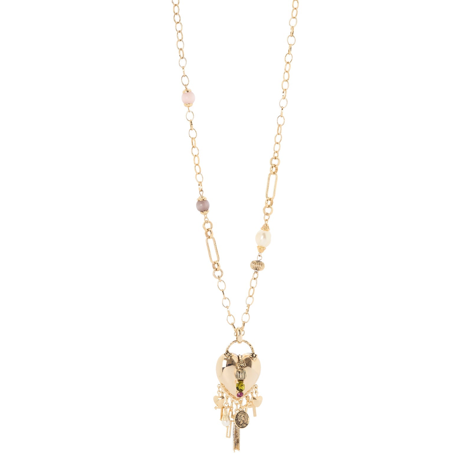 Collana lunga cuore mini pendenti Naos - Oro - Sodini Bijoux