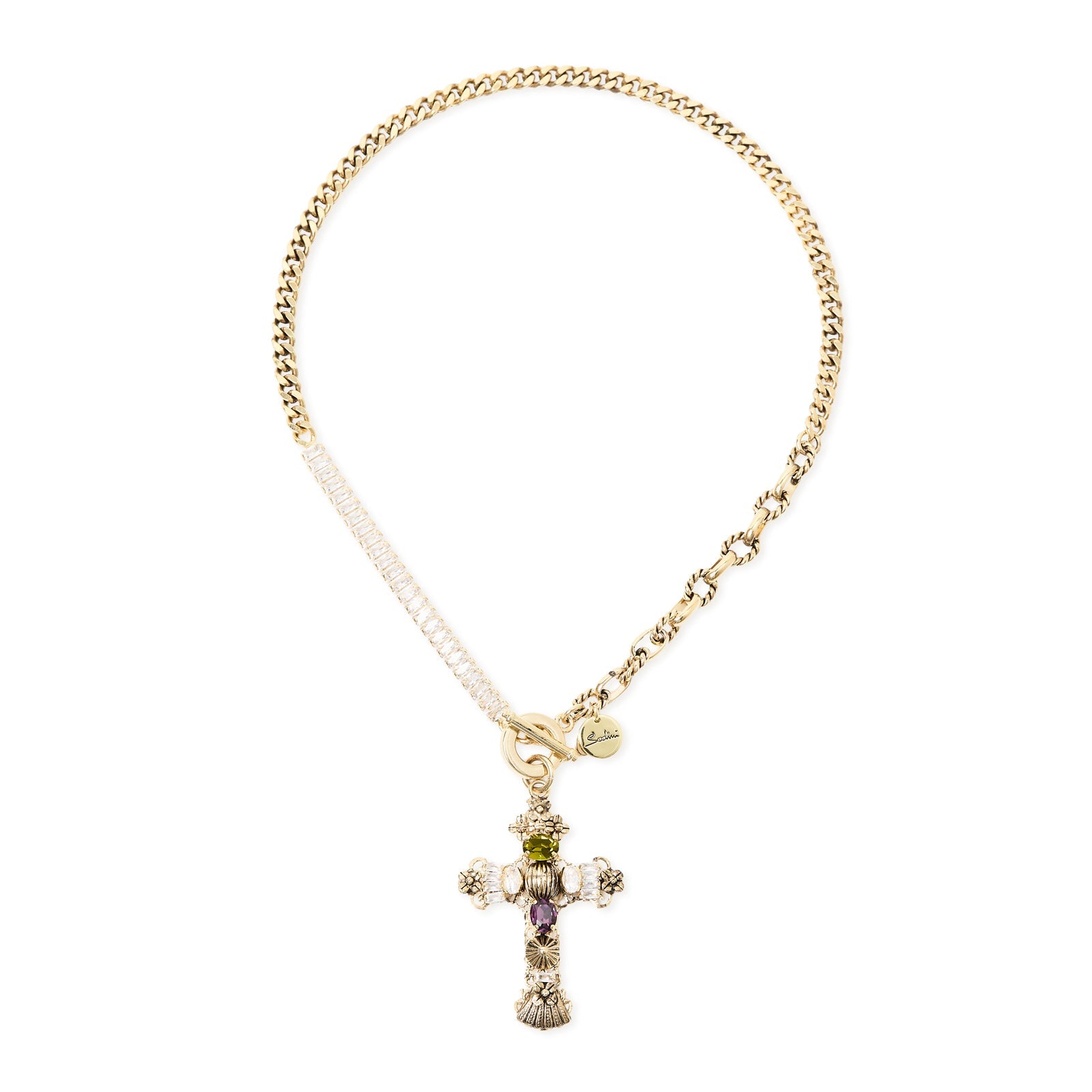 Collana corta tre stili croce Naos - Oro - Sodini Bijoux