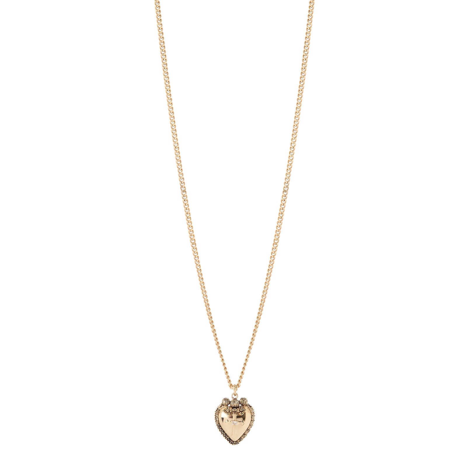 Collana lunga cuore bombato croce Naos - Oro - Sodini Bijoux