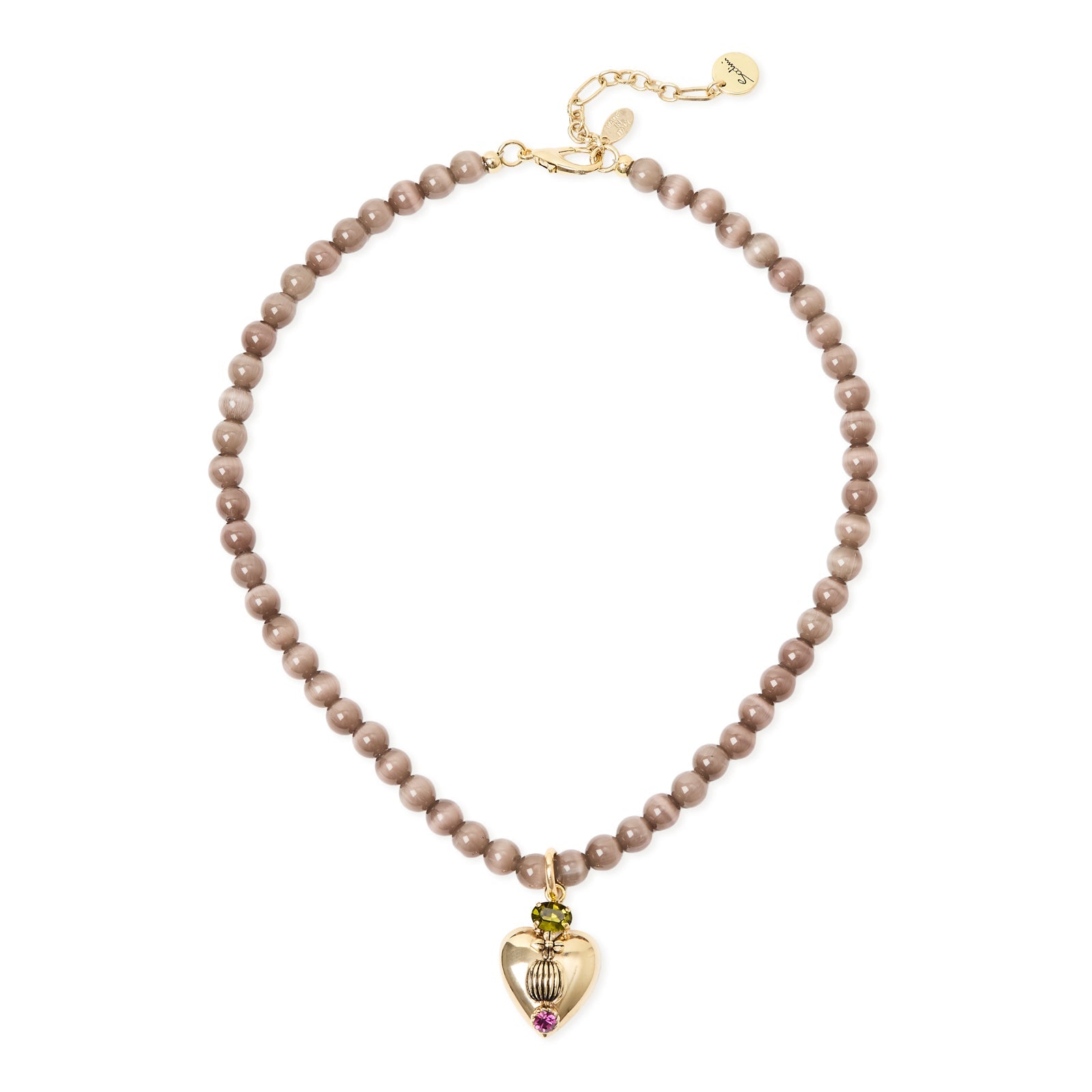 Collana corta sfere e cuore Naos - Grigio - Sodini Bijoux