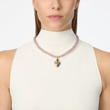 Collana corta sfere e cuore Naos - Rosa - Sodini Bijoux
