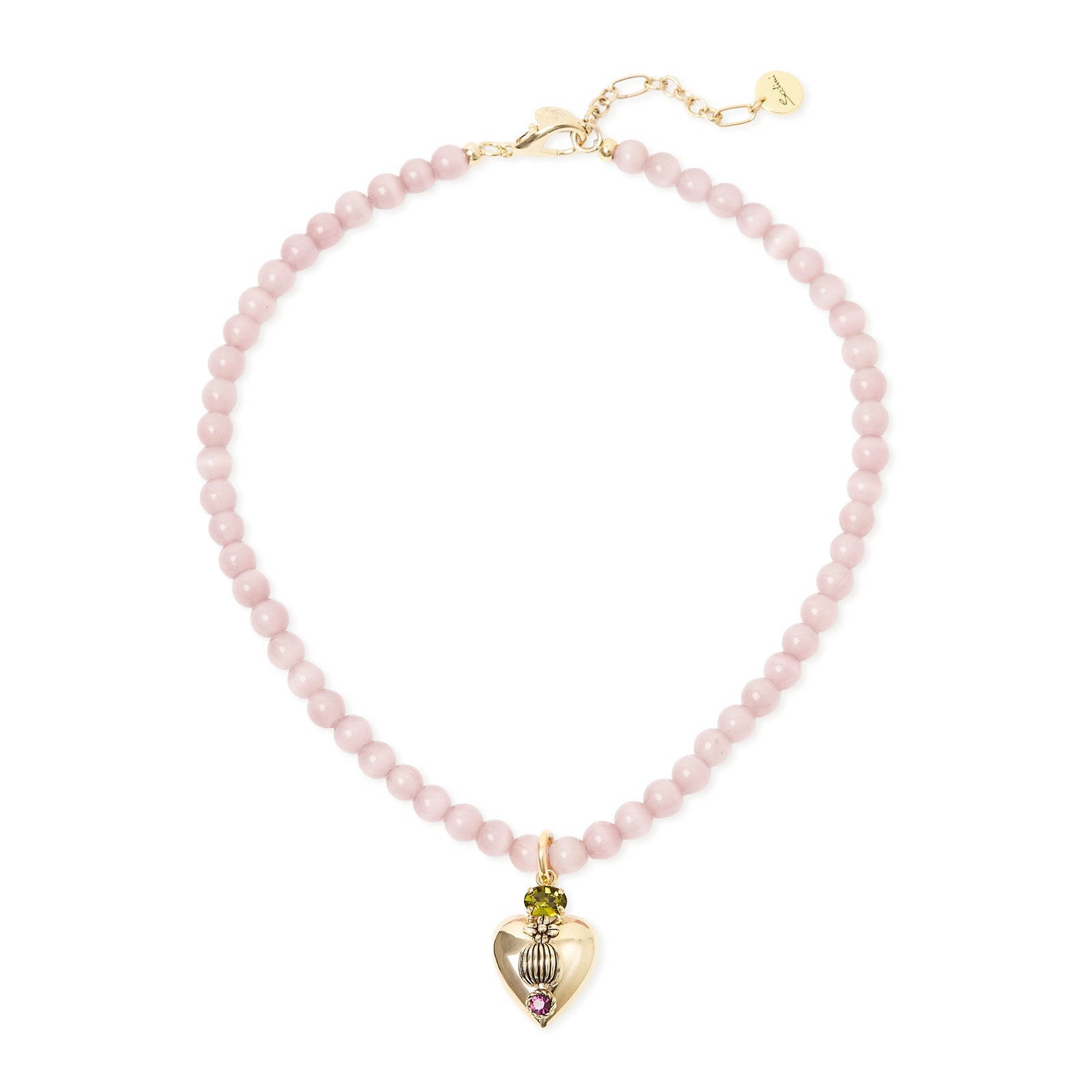 Collana corta sfere e cuore Naos - Rosa - Sodini Bijoux
