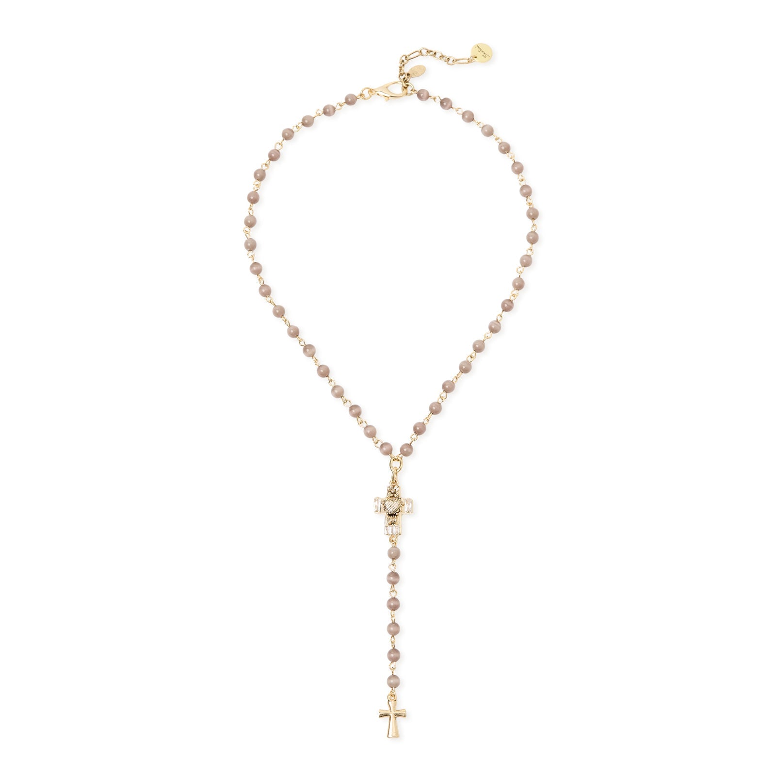 Collana corta Y sfere e croci Naos - Grigio - Sodini Bijoux