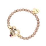 Bracciale elastico sfere cuore Naos - Grigio - Sodini Bijoux