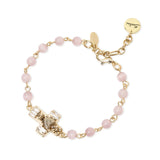 Bracciale sfere incatenate croce Naos - Rosa - Sodini Bijoux