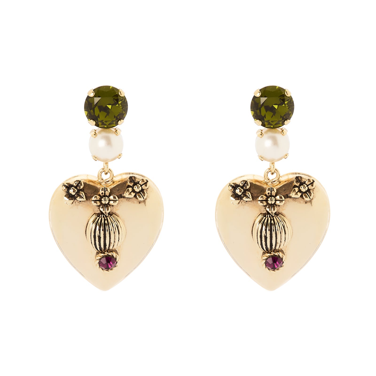 Orecchini cuore pendente Naos - Oro - Sodini Bijoux