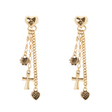 Orecchini cuore tre catenelle Naos - Oro - Sodini Bijoux