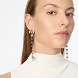 Orecchini lunghi due croci Naos - Grigio - Sodini Bijoux
