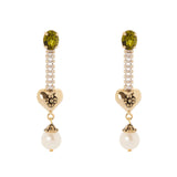 Orecchini cristallo cuore perla Naos - Oro - Sodini Bijoux