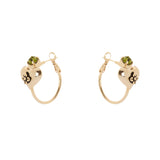 Orecchini cerchio cuore cristallo Naos - Oro - Sodini Bijoux