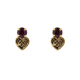 Piccoli orecchini cristallo cuore decorato Naos - Oro - Sodini Bijoux