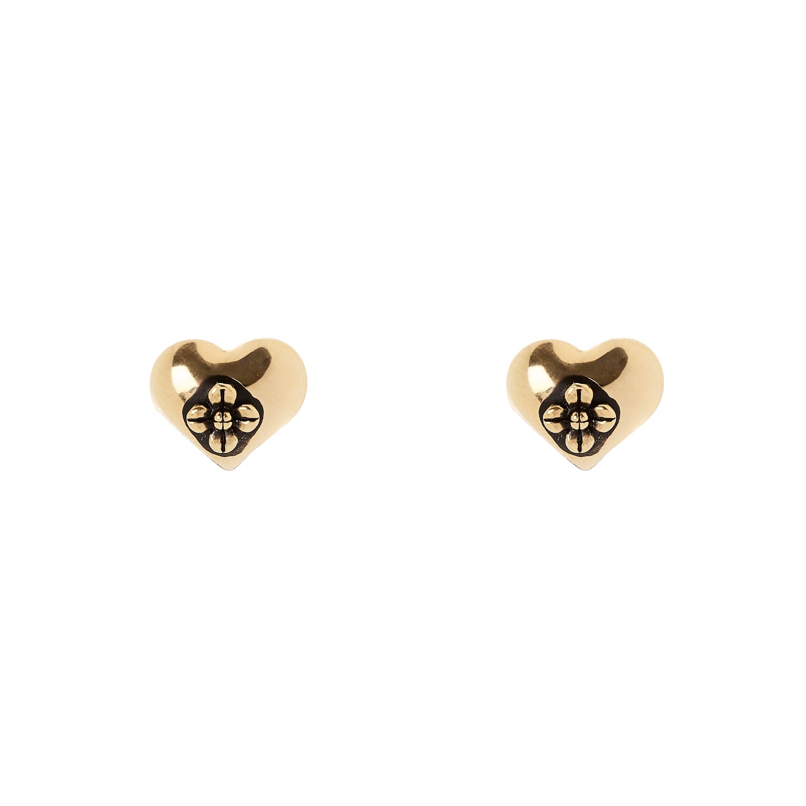 Piccoli orecchini cuore decorato Naos - Oro - Sodini Bijoux