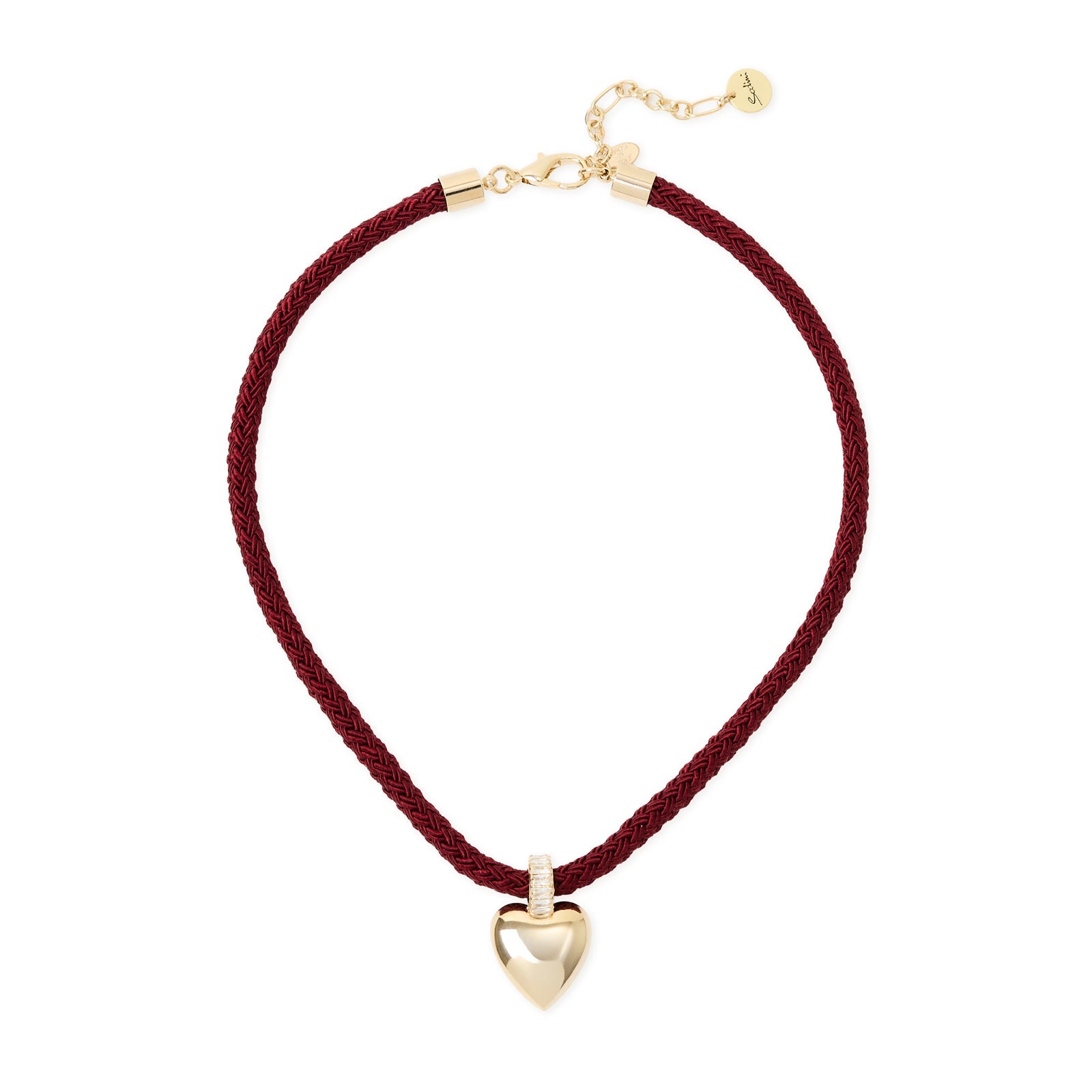 Collana corta cordino cuore Ember - Rosso - Sodini Bijoux