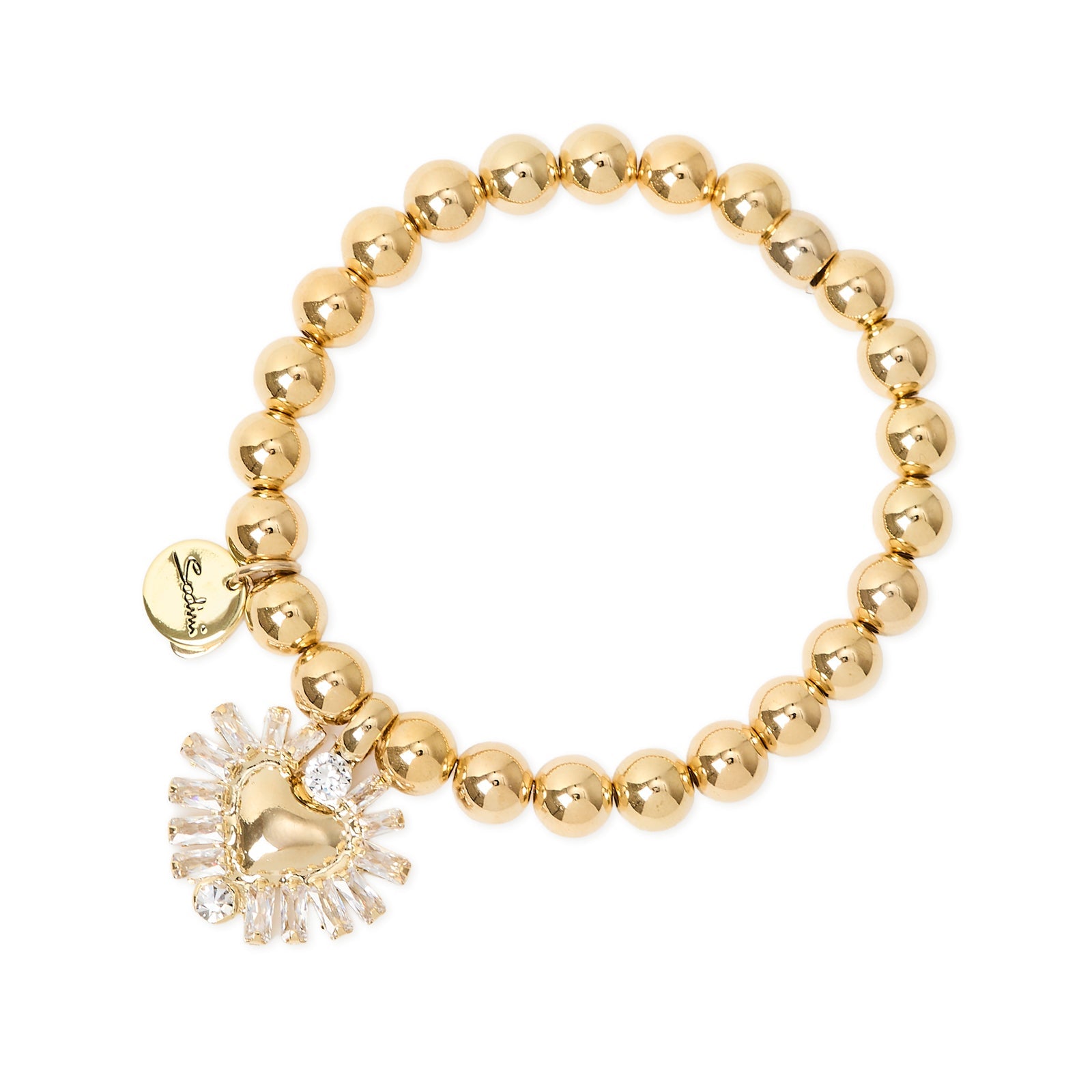 Bracciale elastico sfere e cuore Ember - Oro - Sodini Bijoux