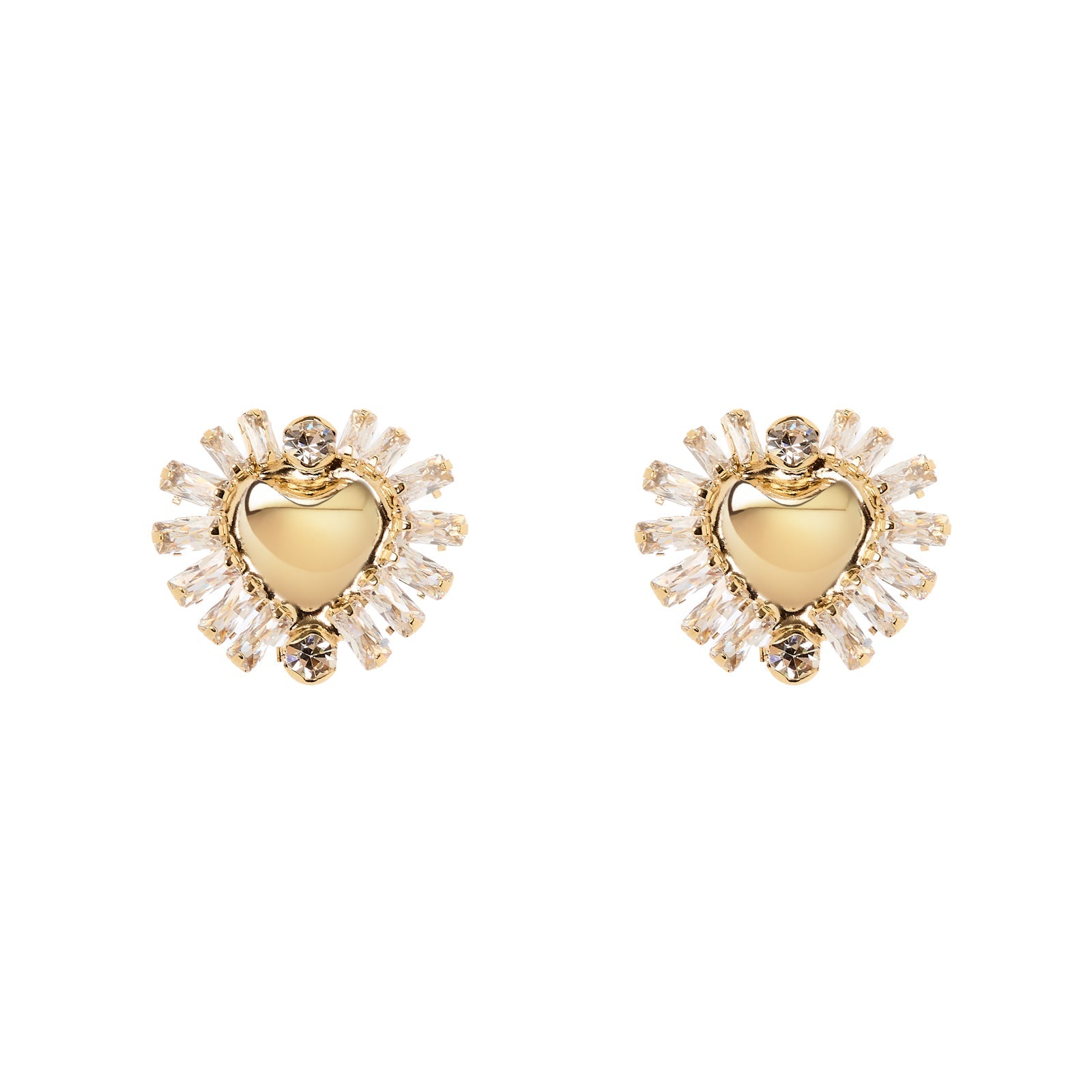 Orecchini piccolo cuore cristalli Ember - Oro - Sodini Bijoux