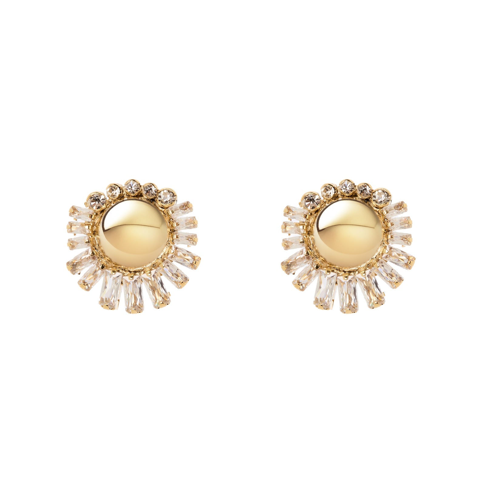 Orecchini piccola semisfera cristalli Ember - Oro - Sodini Bijoux