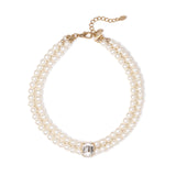 Girocollo a due fili di perle Kelly - Bianco - Sodini Bijoux