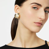 Orecchini a bottone Kelly - Bianco - Sodini Bijoux
