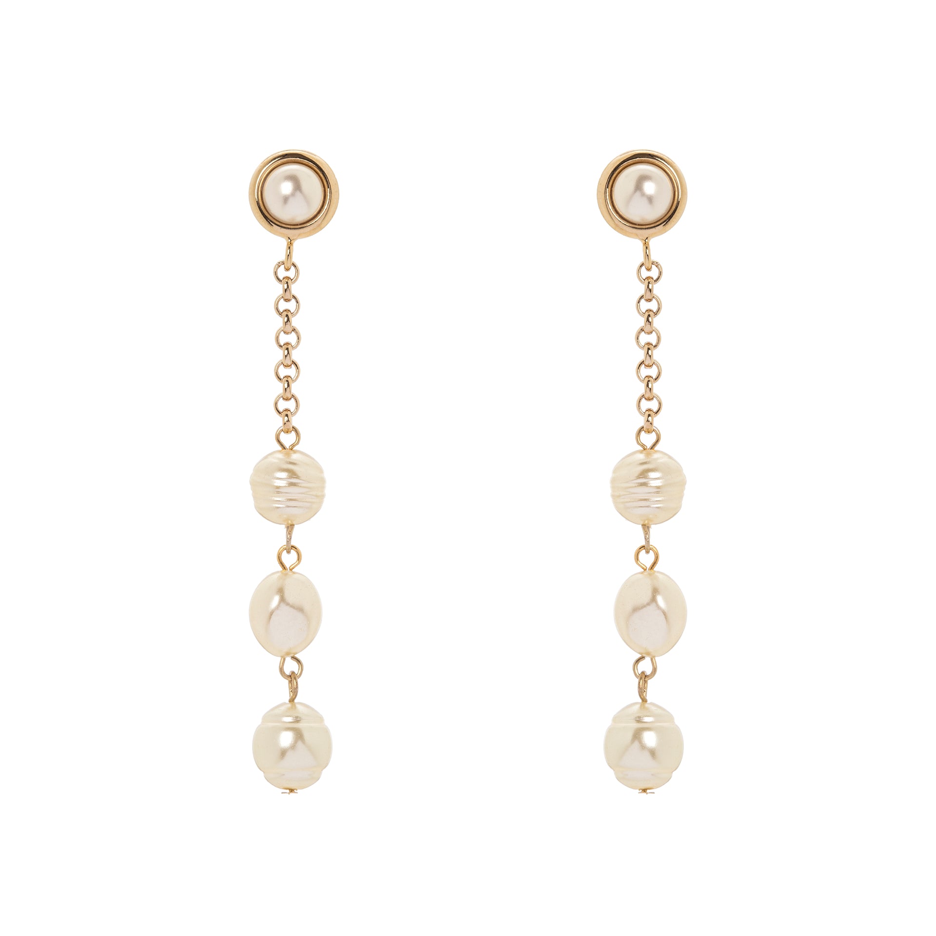 Orecchini Pendenti In Argento 925 Con Catena E Perla Di Amazzonite, Design Originale Les Poulettes, Colore Argento Dorato - 6