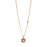 Collana con fiore e perla - Viola - Sodini Bijoux