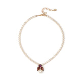 Collana perle con cristalli - Viola - Sodini Bijoux