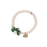 Bracciale perle con charm centrale - Verde - Sodini Bijoux