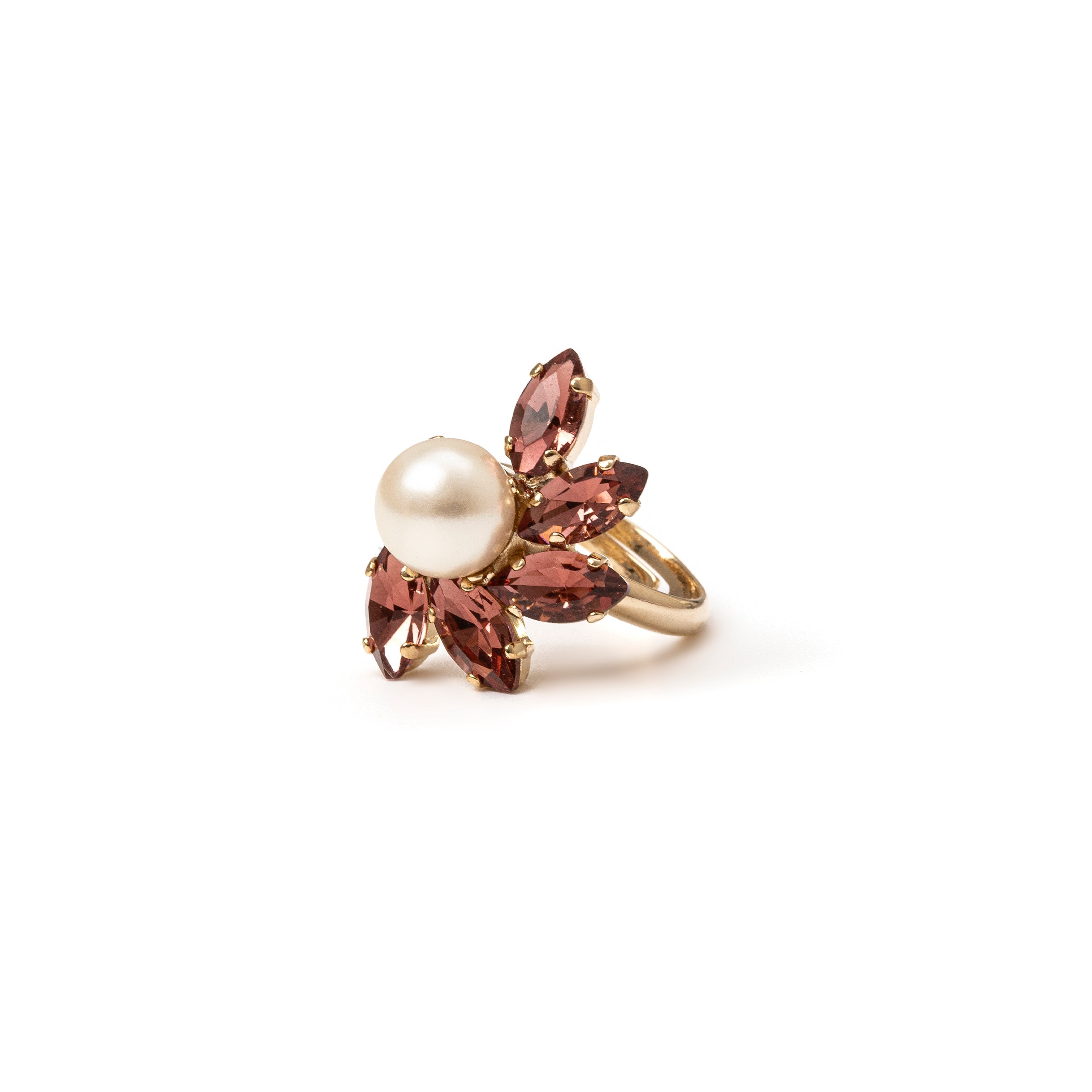 Orecchini con navette e perla - Viola - Sodini Bijoux