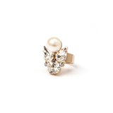 Orecchini composti da perla e cristalli - Bianco - Sodini Bijoux
