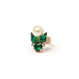 Orecchini composti da perla e cristalli - Verde - Sodini Bijoux