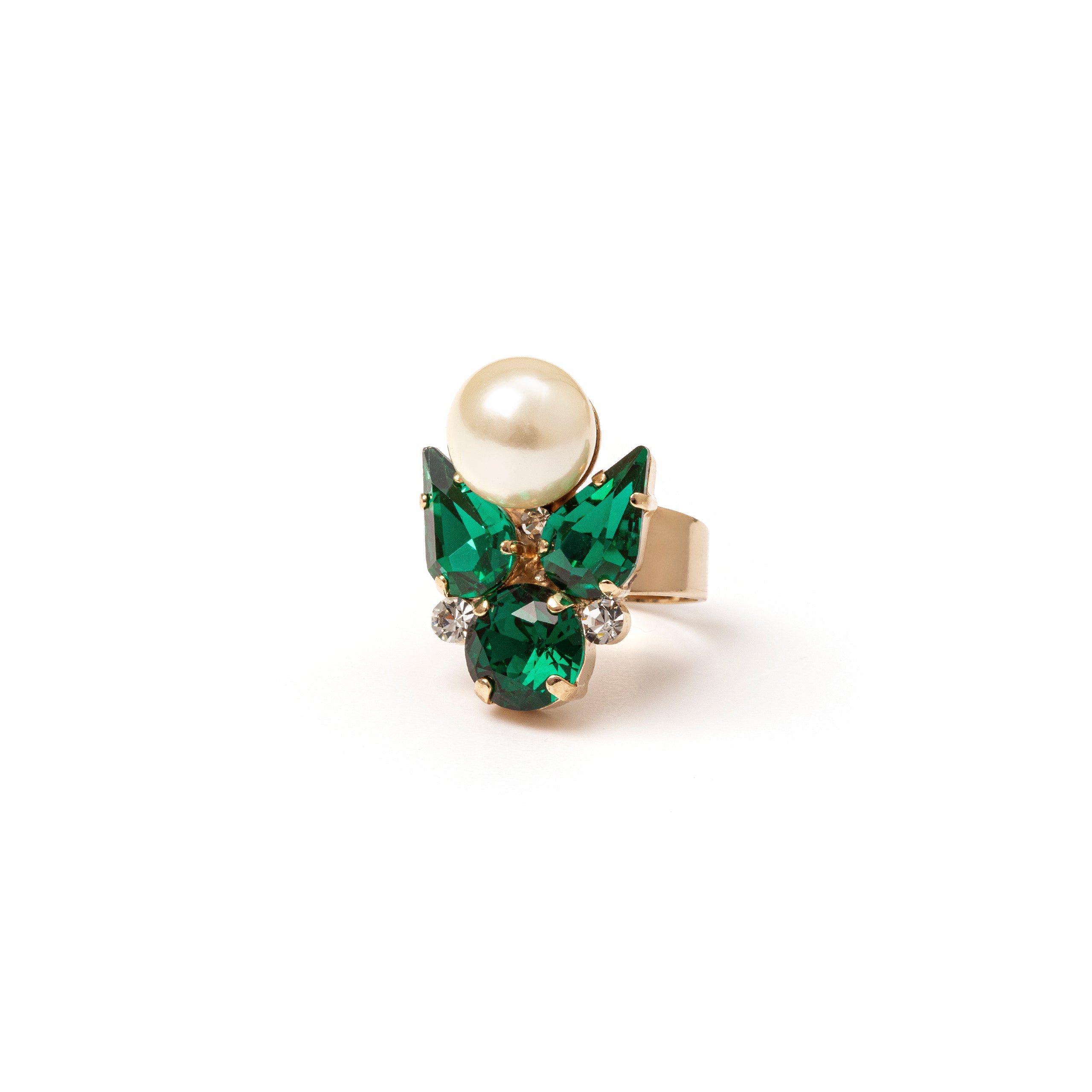 Orecchini composti da perla e cristalli - Verde - Sodini Bijoux