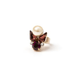 Orecchini composti da perla e cristalli - Viola - Sodini Bijoux