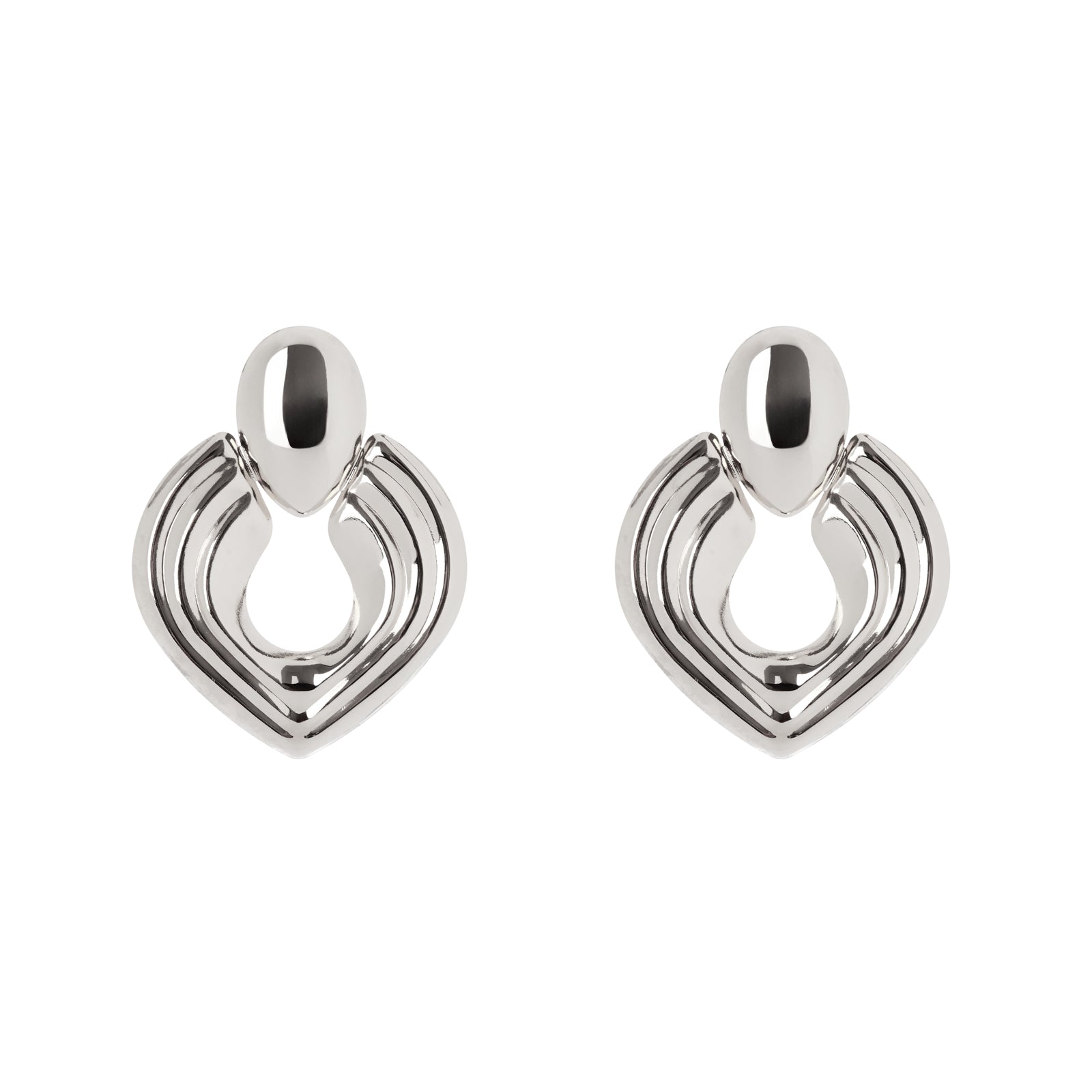 Orecchini cuore aperto e goccia Amaranta - Argento - Sodini Bijoux