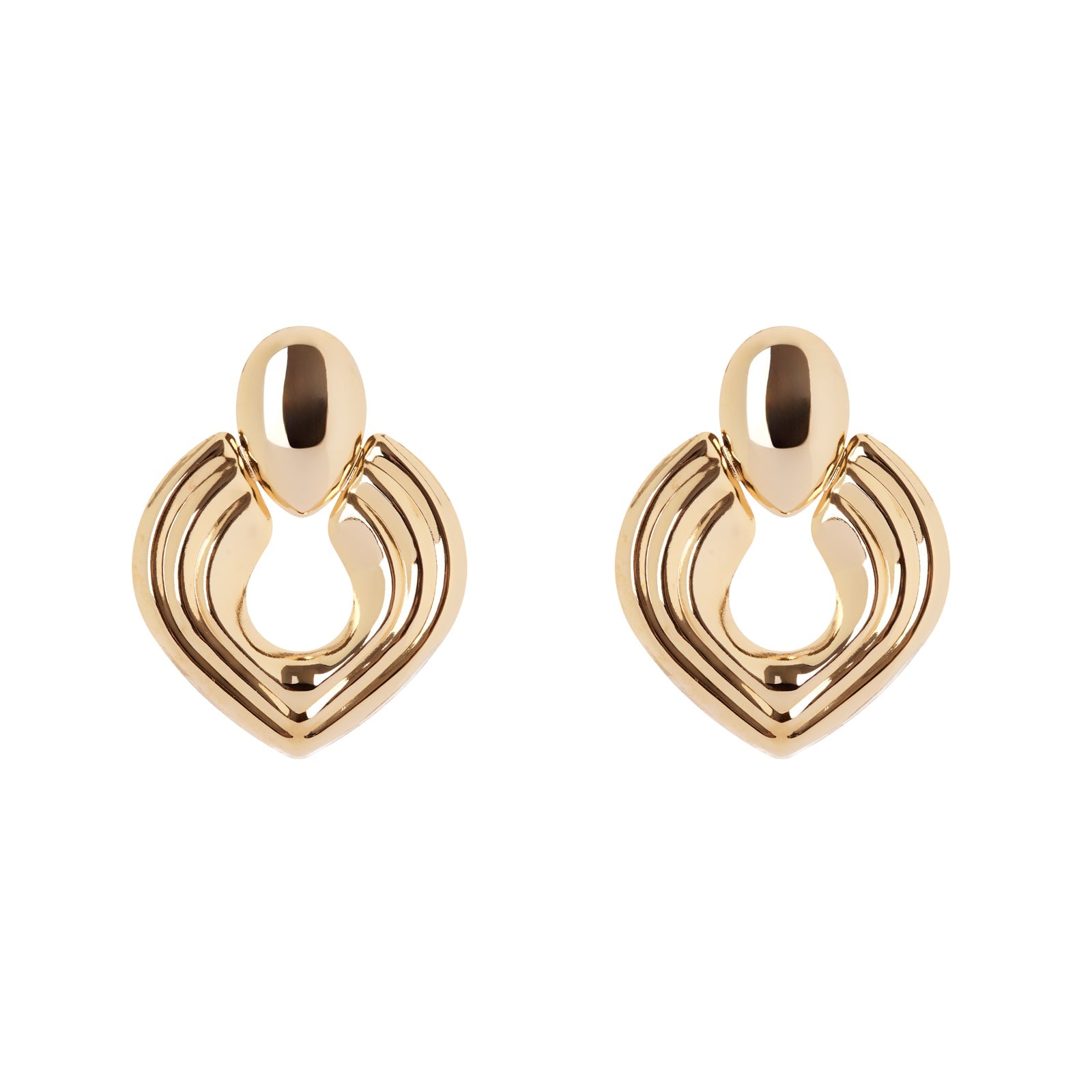 Orecchini cuore aperto e goccia Amaranta - Oro - Sodini Bijoux