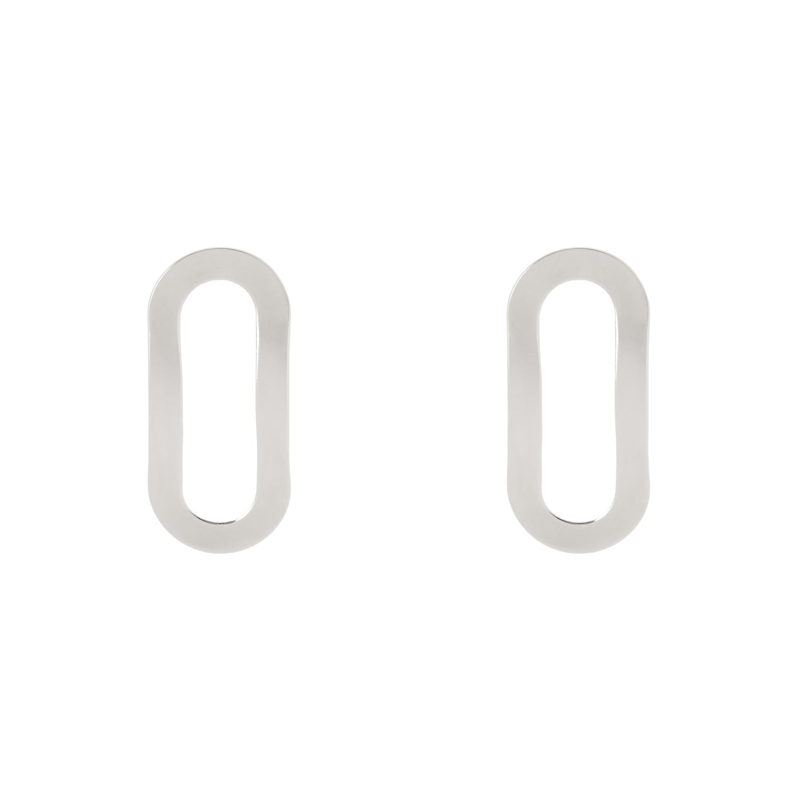 Orecchini ad anello allungato Amaranta - Argento - Sodini Bijoux