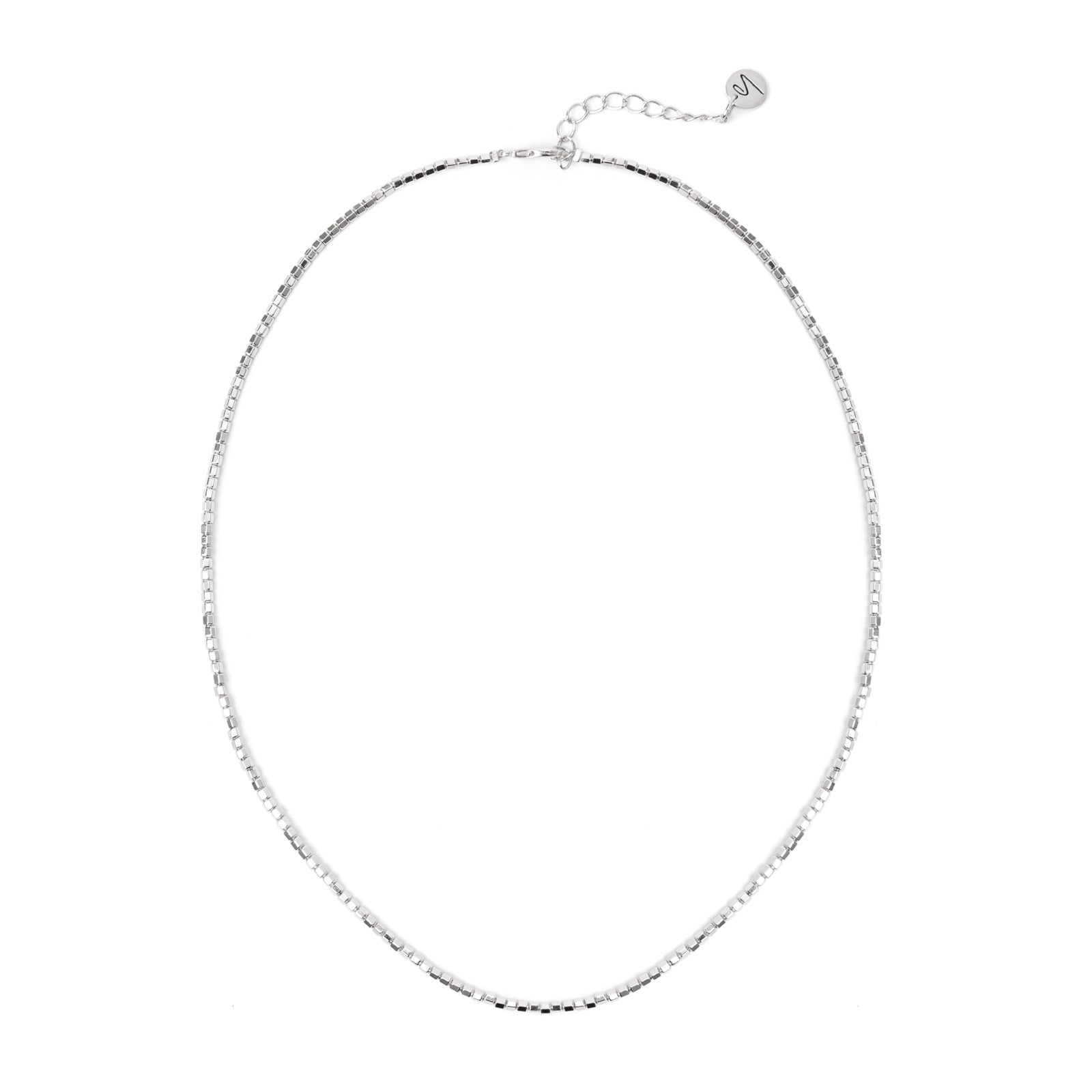 Collana corta a blocchetti triangolari Agafay - Argento - Sodini Bijoux