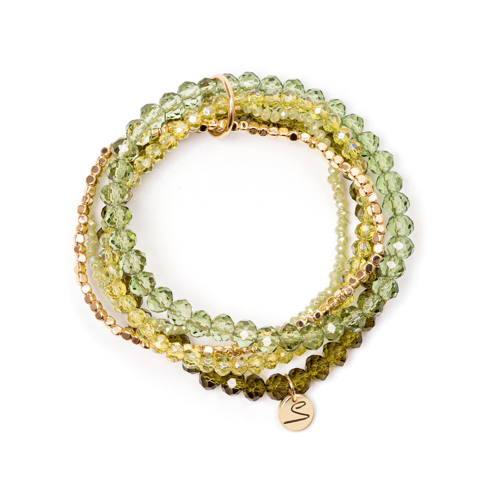 Bracciale elastico multifilo Agafay - Verde - Sodini Bijoux