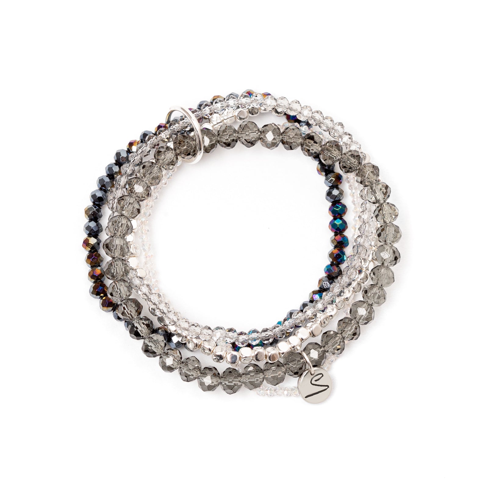 Bracciale elastico multifilo Agafay - Grigio - Sodini Bijoux