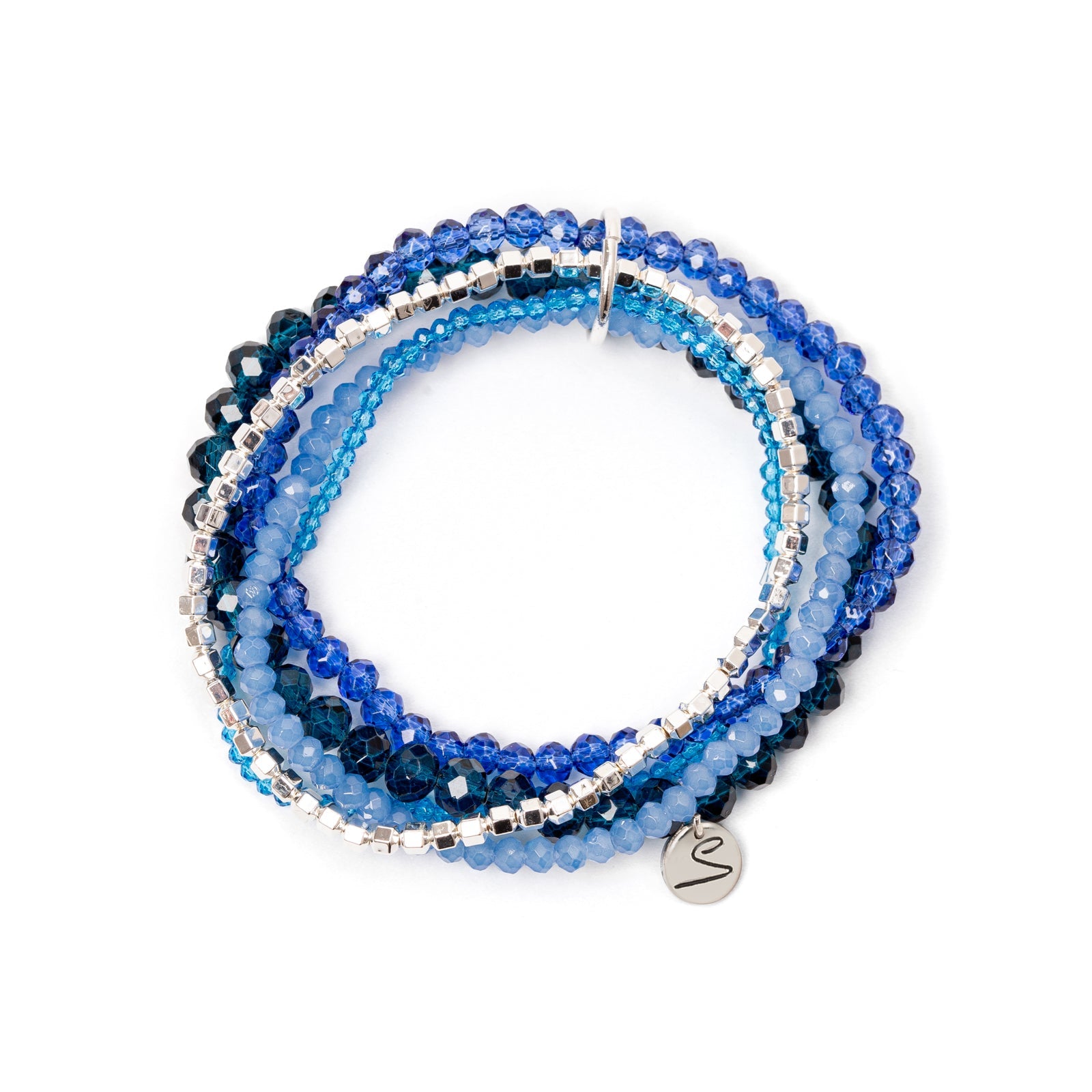 Bracciale elastico multifilo Agafay - Blu - Sodini Bijoux