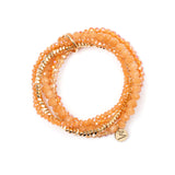 Bracciale elastico multifilo Agafay - Arancio - Sodini Bijoux