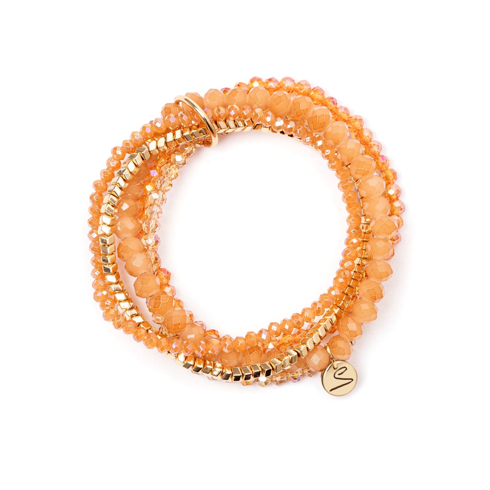 Bracciale elastico multifilo Agafay - Arancio - Sodini Bijoux