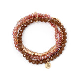 Bracciale elastico multifilo Agafay - Bordeaux - Sodini Bijoux