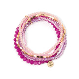 Bracciale elastico multifilo Agafay - Rosa - Sodini Bijoux