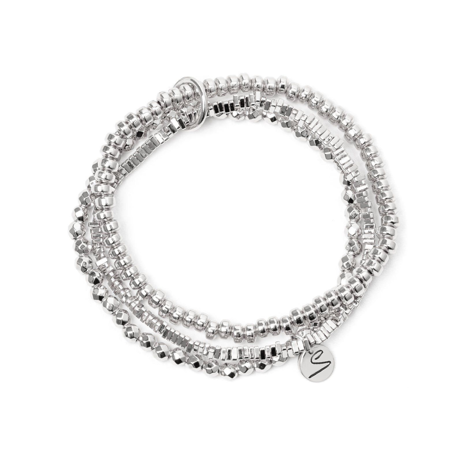 Bracciale elastico a tre fili Agafay - Argento - Sodini Bijoux