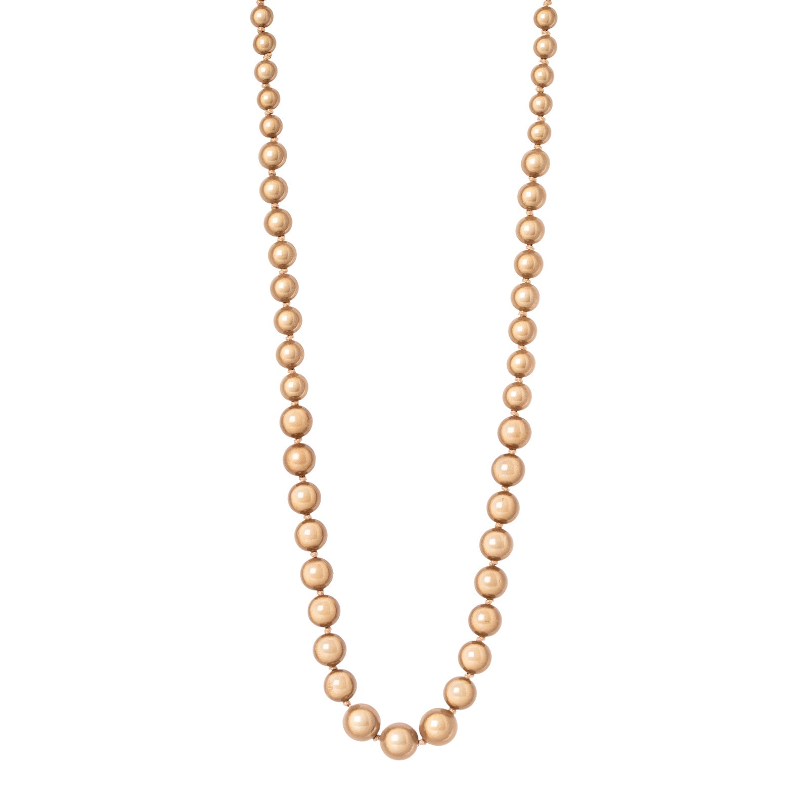 Collana lunga a sfere degradè Samsara - Champagne - Sodini Bijoux