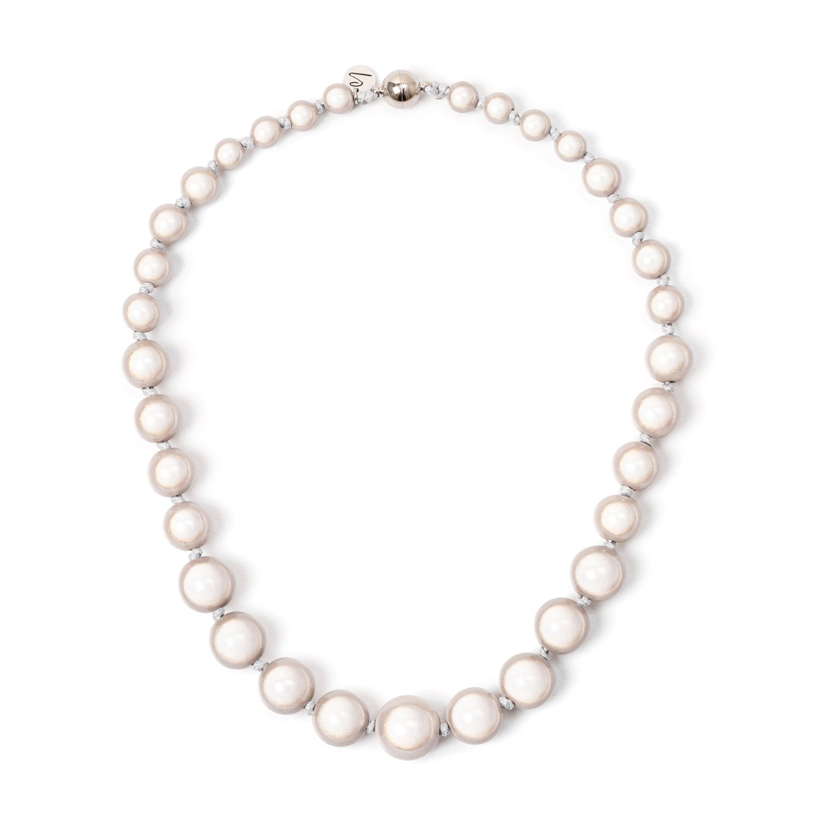 Collana corta a sfere degradè Samsara - Bianco - Sodini Bijoux